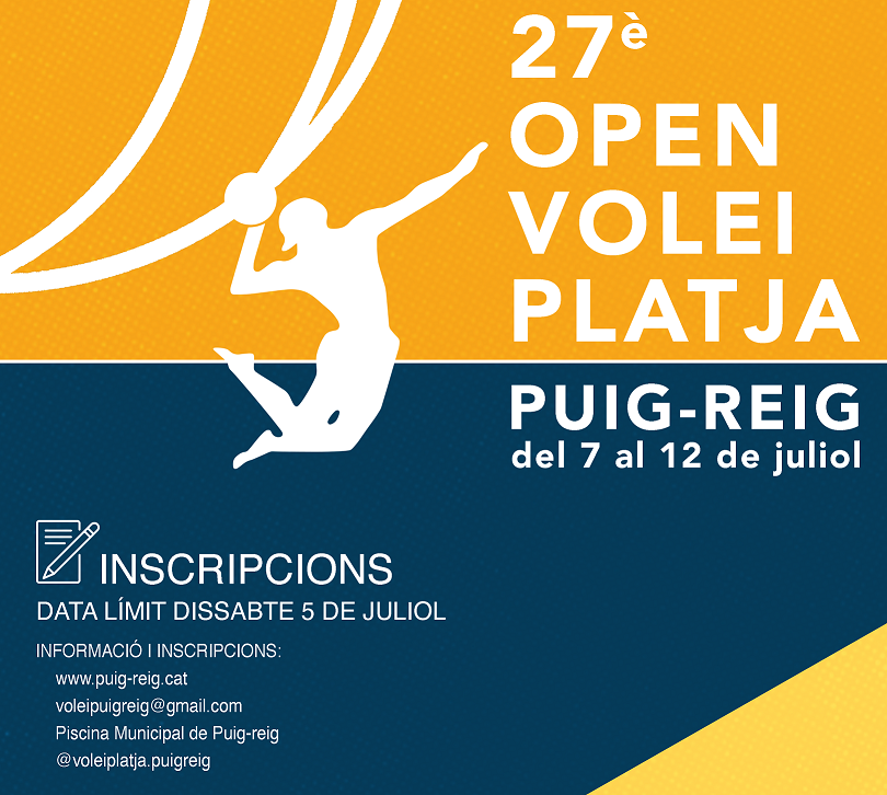 INSCRIPCIONS VOLEI PLATJA Inscripcions 27è Open Volei Platja