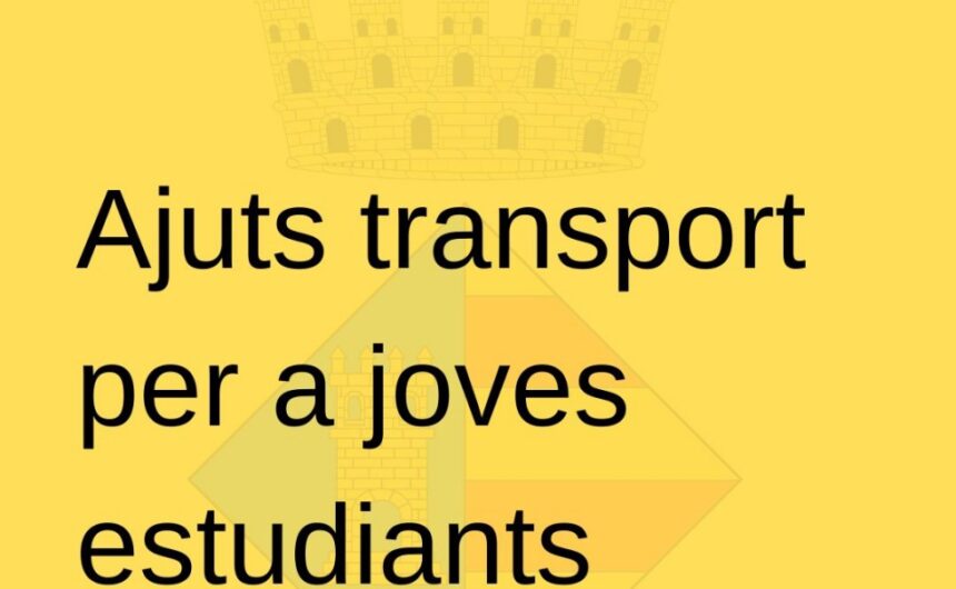Puig-reig ajuda els joves estudiants amb les despeses del transport per al curs 2025-2026