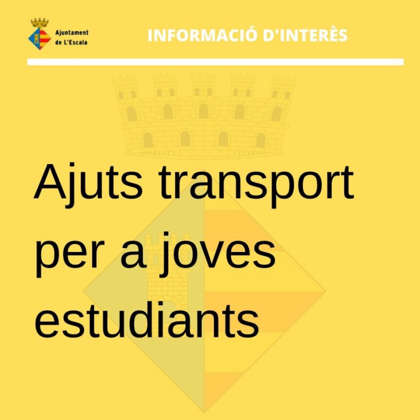 Puig-reig ajuda els joves estudiants amb les despeses del transport per al curs 2025-2026