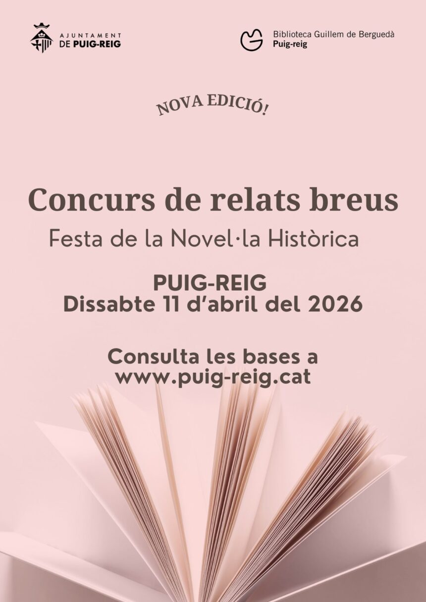 Puig-reig convoca la vuitena edició del concurs de relats breus de la Festa de la Novel·la Històrica