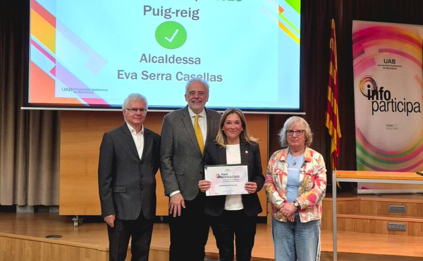 L’Ajuntament de Puig-reig revalida el Segell Infoparticipa i assoleix la seva millor puntuació amb un 98,15%