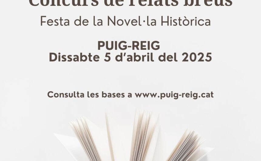 Día del Libro Puig-reig convoca la setena edició del concurs de relats breus de la Festa de la Novel·la Històrica