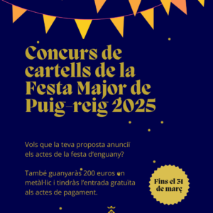 L’Ajuntament de Puig-reig convoca el concurs de cartells de la Festa Major 2025