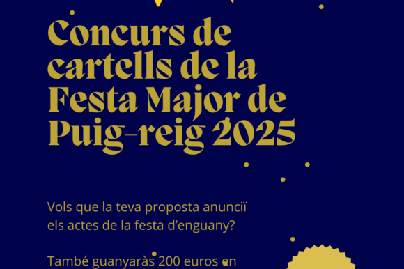 Fins el 20 de març (1080 x 1350 px) (1) L’Ajuntament de Puig-reig convoca el concurs de cartells de la Festa Major 2025