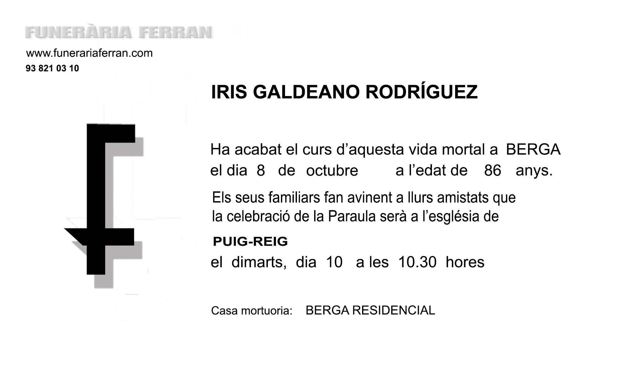 IRIS GALDEANO RODRIGUEZ ESQUELA