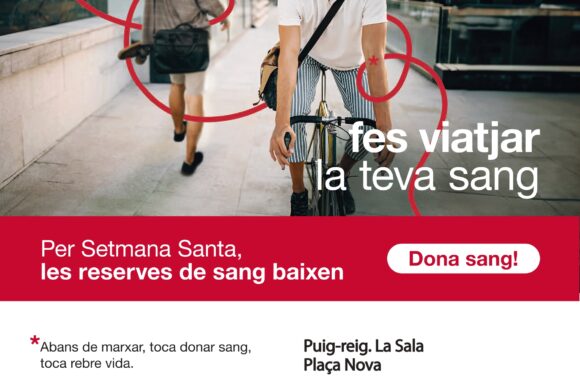 El Banc de Sang programa una campanya de donació de sang el 31 de març a Puig-reig