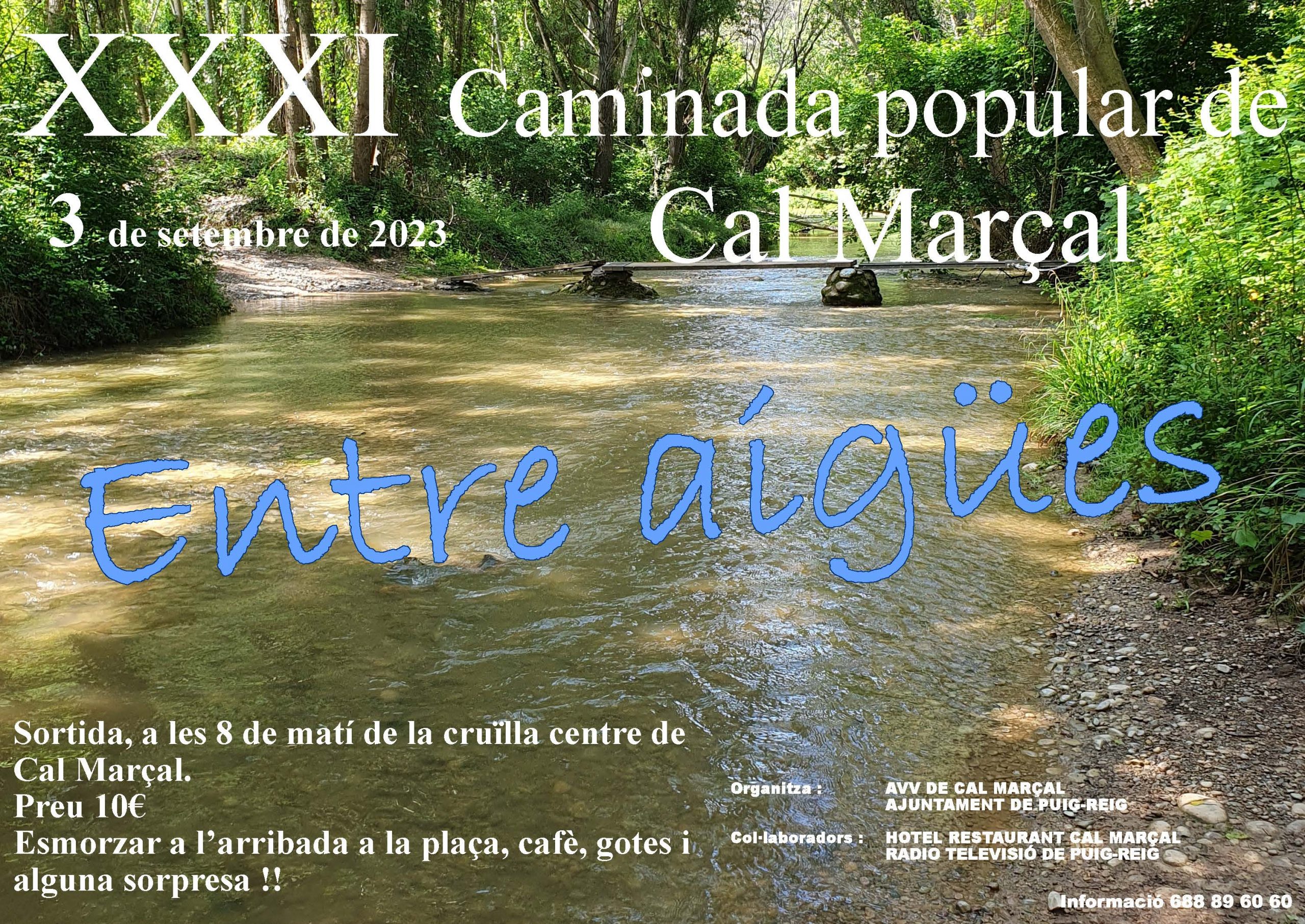 XXXI Cartell Caminada popular de Cal Marçal camins entre aigues 2023