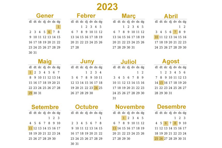 Disponible el calendari de la recollida porta a porta 2023